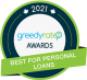 GreedyRates best for personal loans award